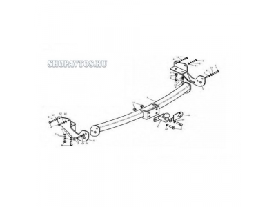 Фаркоп на Lexus RX SUV 2003-2009гг. от Leader Plus Фаркоп на Lexus RX SUV 2003-2009гг.