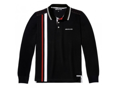 Мужская рубашка-поло Mercedes AMG Men's Polo Shirt, black/white, артикул B66957490 от Mercedes Мужская рубашка-поло Mercedes AMG Men's Polo Shirt, black/white, артикул B66957490
